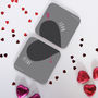Personalised Love Heart Coasters Pair, thumbnail 3 of 7