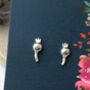 Mother's Day Sterling Silver Mini Poppy Seed Head Earrings, thumbnail 8 of 9