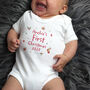 Personalised Baby's First Christmas Baby Vest, thumbnail 3 of 3