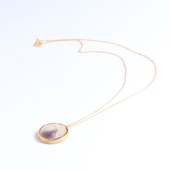 Ceramic, Glass And Gold Large Round Dusk Pendant, 2 of 5