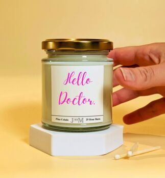 Hello Doctor Candle For New Graduate Doctor Gift, 3 of 5