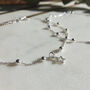 Sterling Silver Satellite Orb Star Charm Chain Anklet, thumbnail 4 of 5
