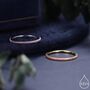 Sterling Silver Extra Skinny Pink Cz Pave Ring, thumbnail 1 of 12