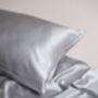 100% Mulberry Silk Pillowcase, One Piece, Silver Grey, thumbnail 1 of 6