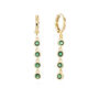 Ellica Green Gold Droplet Huggie Earrings, thumbnail 1 of 2