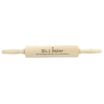 Personalised Bakers Wooden Rolling Pin, 4 of 5