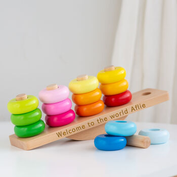 Personalised Wooden Balance Stacking Toy, 2 of 5