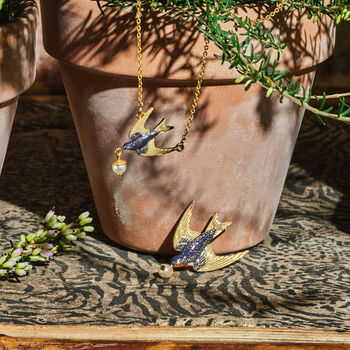 Swallow And Pearl Necklace, 3 of 9