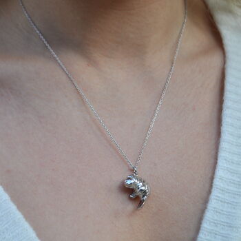 Mini Manatee Necklace In Sterling Silver Or Plated Gold, 3 of 4