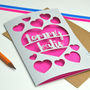 Personalise Papercut Love Heart Card, thumbnail 8 of 8