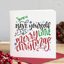 Personalised Christmas Card Merry Little Christmas, thumbnail 1 of 5