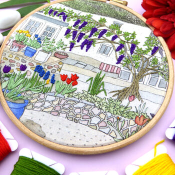 Vine Cottage Embroidery Kit, 4 of 6