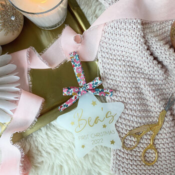 Personalised 'Baby's First Christmas' Tree Decoration, 3 of 7