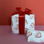 Personalised Valentine's Red Heart Wrapping Paper, thumbnail 1 of 2