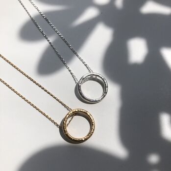 Textured Circle Necklace, 7 of 12