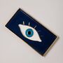 Mother’s Day Gift For Mum Evil Eye Aluminium Trinket Tray In Blue, thumbnail 1 of 5
