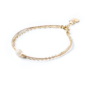 Pearl Gold And Silk Bracelet, 2 of 6