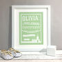 Papercut Style Personalised Christening Gift Print, thumbnail 1 of 5