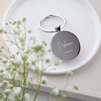 Personalised Engraved Thank You Wedding Favour Keyrings, 2 of 5