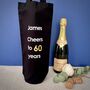 Personalised Cheers Milestone Birthday Cotton Bottle Bag, thumbnail 1 of 3