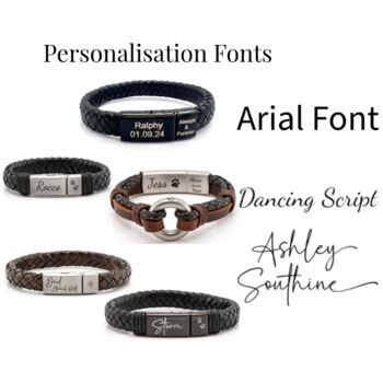Personalised Men's Memorial Bracelet: Engraved Pendant With Ashes Keepsake Sympathy Gift, 10 of 10