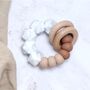 Marble Two Tone Teething Rattle, thumbnail 4 of 7