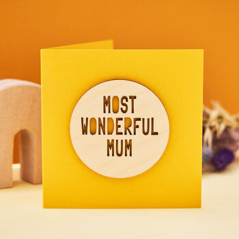 Most Wonderful Mum Personalised Mother's Day Card, 5 of 5