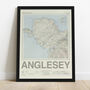 Personalised Anglesey Map Print Anglesey Gift, thumbnail 3 of 9