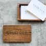 Personalised Walnut Business Card Holder, thumbnail 3 of 5
