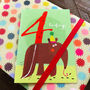 Anteater 4th Birthday Card, thumbnail 1 of 5