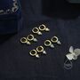 Vintage Inspired White Opal Charm Hoop Earrings, thumbnail 3 of 11