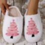 Pink Christmas Tree Slippers, thumbnail 1 of 4