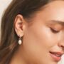 Pearl Hoop Drop Earrings With Removable Pearls In Sterling Silver And Gold, thumbnail 5 of 12