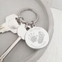 Engraved Keyring With Prints 'My Heart Belongs To..', thumbnail 1 of 4