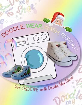 Doodle My Shoe, Customise Your Own Trainers! Doodle And Wash Kids Shoes! Ideal Xmas Gift/ Perfect Christmas Gift, 8 of 11