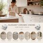 Round Shaped Misty Bloom Ceramic Drawer Knob, thumbnail 7 of 9