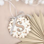 Personalised Initial Snowflake Ornament Or Stocking Tag, thumbnail 3 of 7