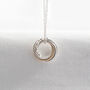 9ct Gold And Silver 50th Birthday Necklace, thumbnail 2 of 11