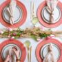 Woven Natural Straw Red Round Placemats, thumbnail 1 of 8
