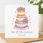 Personalised Wedding Cake Illustration Card, thumbnail 2 of 2