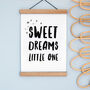 'Sweet Dreams' Monochrome Nursery Print, thumbnail 1 of 4