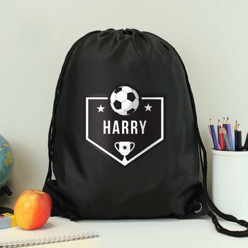 Personalised Football Black Kit Bag, 3 of 9