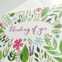'Thinking Of You' Floral Watercolour Card, thumbnail 3 of 3