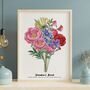Personalised Birth Flower Grandma's Bunch Print, thumbnail 1 of 10