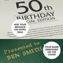 Personalised 50th Birthday Milestone Newspaper Book, thumbnail 4 of 11