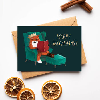 Merry Snoozemas Fox Christmas Cards, 4 of 7