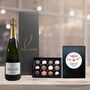Vino Coco Personalised Valentine's Day Champagne And Truffles Gift Set, thumbnail 1 of 9