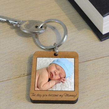 Personalised 'The Day You Became My…' Photo Key Ring, 2 of 5