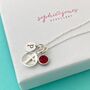 Personalised Christening Necklace With Cross In Circle, thumbnail 2 of 3