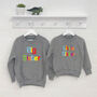 Multicoloured Sibling Sweatshirt Set, thumbnail 2 of 4